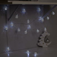 Нить Luazon DCR 4 м, с насадками Шарик узоры 2.5 см, IP20, Н.С. LED-20-220V, 8 режимов, белый 2388624