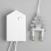 Нить Luazon DCR 4 м, с насадками Шарик узоры 2.5 см, IP20, Н.С. LED-20-220V, 8 режимов, белый 2388624