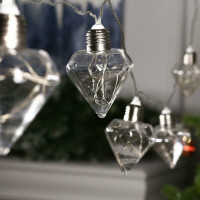 Нить Luazon ROSA 3 м, с насадками Лампочки кристалл 5 см, IP20, Н.С. LED-80-12V, 8 режимов, синий 6929871