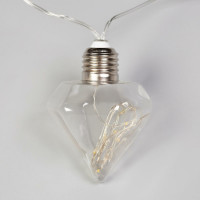 Нить Luazon ROSA 3 м, с насадками Лампочки кристалл 5 см, IP20, Н.С. LED-80-12V, 8 режимов, синий 6929871