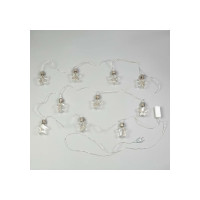 Нить Luazon ROSA 3 м, с насадками Лампочки звездочки 8 см, IP20, Н.С. LED-80-12V, 8 режимов, теплый белый 6929859