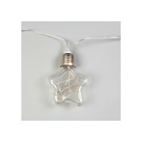 Нить Luazon ROSA 3 м, с насадками Лампочки звездочки 8 см, IP20, Н.С. LED-80-12V, 8 режимов, теплый белый 6929859