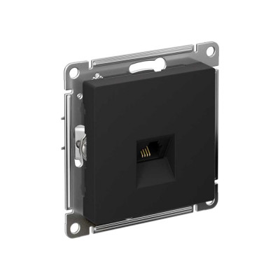 Телефонная розетка Systeme Electric AtlasDesign Карбон RJ11, механизм SE ATN001081