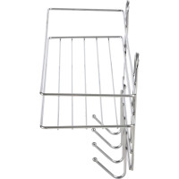 Настенная полка Рыжий кот Lecco Plus 33*12,5*21 см 4 крючка хром 310865