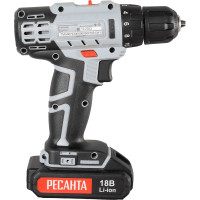 Аккумуляторная дрель-шуруповерт Ресанта ДА-50Л2-18А 75/14/9
