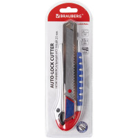 Универсальный мощный нож BRAUBERG Professional ширина 25 мм, металлический корпус 237448