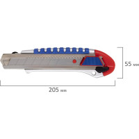 Универсальный мощный нож BRAUBERG Professional ширина 25 мм, металлический корпус 237448