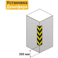 Демпфер угловой резиновый прямой ТЕХНОЛОГИЯ 800х100х8 мм ДУ-8, Россия (ГП) 00-00001431