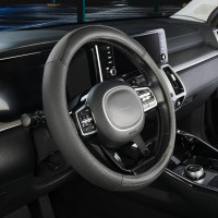 Оплетка SKYWAY Real-9 M, черная, кожа S01108015