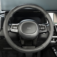 Оплетка SKYWAY Real-9 M, черная, кожа S01108015