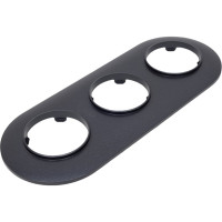 Рамка Bylectrica 3-х местная, серия ПРОВАНС круг, ЮЛИГ.735212.501 графит