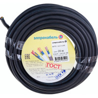 Гибкий круглый кабель ЭлПроКабель КГтп 3x2,5 ГОСТ 20 м 4630017935956