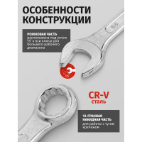 Набор комбинированных ключей Forcekraft 25пр. в пластиковом держателе FK-5261MP(49910)