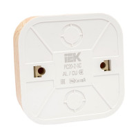 1-ая розетка IEK РС20-2-ХС без з/к о/у 10А GLORY сосна ERH10-K34-10