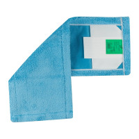 Плоский моп NV микрофибра, 40 см, синий, крепление карман и ухо MF-M-40-B/C