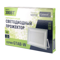 Светодиодный прожектор General Lighting Systems 300Вт 17500Лм 6500К Холодный белый свет IP65 Белый GTAB-300BT-IP65-6500-W 403132