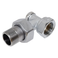 Клапан Giacomini R16D2, угловой, 3/4, 3/4, ВН, хромированный R16DX004