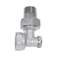 Клапан Giacomini R16D2, угловой, 3/4, 3/4, ВН, хромированный R16DX004