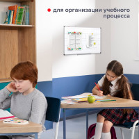 Магнитно-маркерная доска BRAUBERG Extra в клетку 60x90 см, алюминиевая рамка 237563