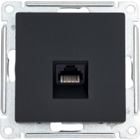 Телефонная розетка Systeme Electric AtlasDesign Карбон RJ11, механизм SE ATN001081