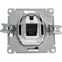 Телефонная розетка Systeme Electric AtlasDesign Карбон RJ11, механизм SE ATN001081