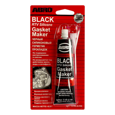 Герметик прокладок силиконовый ABRO, черный, 42,5 г, 12-AB-42-RW