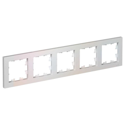 Рамка 5-м Systeme Electric (Schneider Electric) ATLAS DESIGN, универсальная, жемчуг, арт. ATN000405