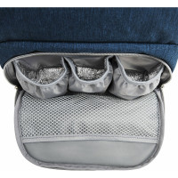 Рюкзак для мамы BRAUBERG MOMMY с ковриком, крепления на коляску, термокарманы, синий, 40x26x17см, 270820