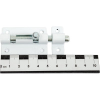 Прямоугольная задвижка СКОБЯНОЙ ШП-50 белый/цинк 002358