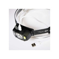 Аккумуляторный налобный фонарь Jazzway  AccuH3-L5W-bk LED 5Вт + 2хRED SMD IP54 5 режимов: 100проц. 180лм 3.5ч/50проц. 110лм 5.5ч/30проц. 65лм 15ч/красн. 28ч/мигающ. красн. 12ч аккум. управл. жестами черн. 5036703