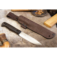 Туристический нож Kizlyar Supreme Forester StoneWash, сталь N690, рукоять из Кавказского ореха 4650065059749
