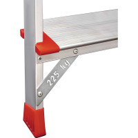 Профессиональная стремянка Новая Высота NV3118, 1x3 ступени 130 мм, органайзер, Max нагр. 225 кг, 2К башмаки, 3118103