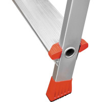 Профессиональная стремянка Новая Высота NV3118, 1x3 ступени 130 мм, органайзер, Max нагр. 225 кг, 2К башмаки, 3118103