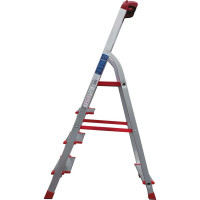 Профессиональная стремянка Новая Высота NV3118, 1x4 ступени 130 мм, органайзер, Max нагр. 225 кг, 3118104