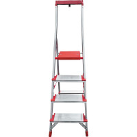 Профессиональная стремянка Новая Высота NV3118, 1x4 ступени 130 мм, органайзер, Max нагр. 225 кг, 3118104