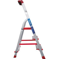 Профессиональная стремянка Новая Высота NV3118, 1x3 ступени 130 мм, органайзер, Max нагр. 225 кг, 2К башмаки, 3118103