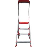 Профессиональная стремянка Новая Высота NV3118, 1x3 ступени 130 мм, органайзер, Max нагр. 225 кг, 2К башмаки, 3118103