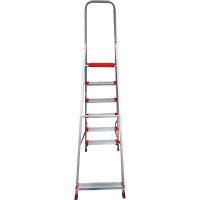 Профессиональная стремянка Новая Высота NV3117, 1x6 ступеней 130 мм, Max нагр. 225 кг, 2К башмаки, 3117106