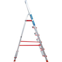Профессиональная стремянка Новая Высота NV3117, 1x6 ступеней 130 мм, Max нагр. 225 кг, 2К башмаки, 3117106