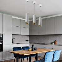 Потолочный светильник FERON ML1818 Barrel tilt на подвесе MR16 35W 230V, белый, золото 48040