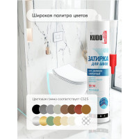 Герметик-затирка для швов KUDO HOME силиконовый санитарный, прозрачный KSK-160