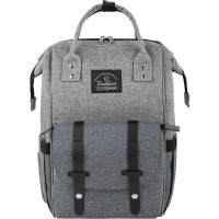 Рюкзак для мамы BRAUBERG MOMMY, крепления для коляски, термокарманы, серый, 41x24x17 см 270818
