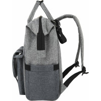 Рюкзак для мамы BRAUBERG MOMMY, крепления для коляски, термокарманы, серый, 41x24x17 см 270818