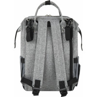 Рюкзак для мамы BRAUBERG MOMMY, крепления для коляски, термокарманы, серый, 41x24x17 см 270818