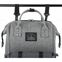 Рюкзак для мамы BRAUBERG MOMMY, крепления для коляски, термокарманы, серый, 41x24x17 см 270818