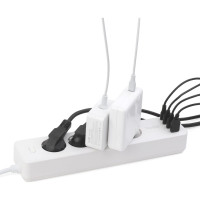 Сетевой фильтр TopOn TOP-PWS4 4 розетки, 3 USB, Type-C, PD 20W QC3.0, 4000W, 3м Белый TOP-PWS4-3