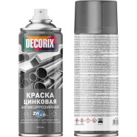 Аэрозольная краска Decorix (антикоррозийная; для защиты металла; цинк 48%; матовая; 520 мл) 0114-02 DX