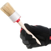 Круглая кисть Петрович натуральная щетина, деревянная ручка, диаметр 50 мм 4100000178