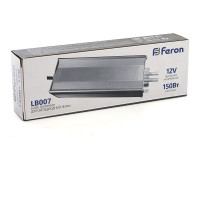 Электронный трансформатор для светодиодной ленты FERON 150W 12V IP67 (драйвер), LB007, 48060