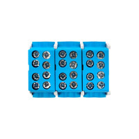 Распределительная клемма EKF КСР с двойным винтом 2x25/2x16 синяя PROxima ksr-2.25-2.16-blue